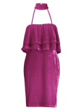 Gorgeous Tiered Bodycon Velvet Choker Dress