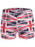 Trendy Distressed Flag Swim Trunks
