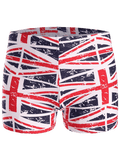 Trendy Distressed Flag Swim Trunks