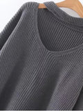 Trendy Zipped Oversized Choker Neck Sweater