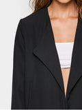 Fashion Open Front Long Sleeve Asymmetrical Blazer