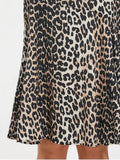 Trendy Flounces Leopard Swing Slip Dress