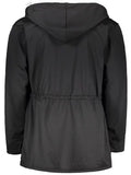 Fashion Drawstring Open Front Hooded Coat