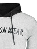 Trendy Two Tone Graphic Hoodie