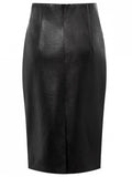 Stunning Faux Leather High Waisted Pencil Skirt