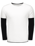Trendy Long Sleeve Color Block T Shirt