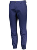Cheap Zipper Fly Patched Jogger Pants