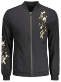 Pretty Zipper Embroidery Bomber Jacket