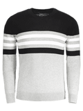 Trendy Crew Neck Striped Sweater