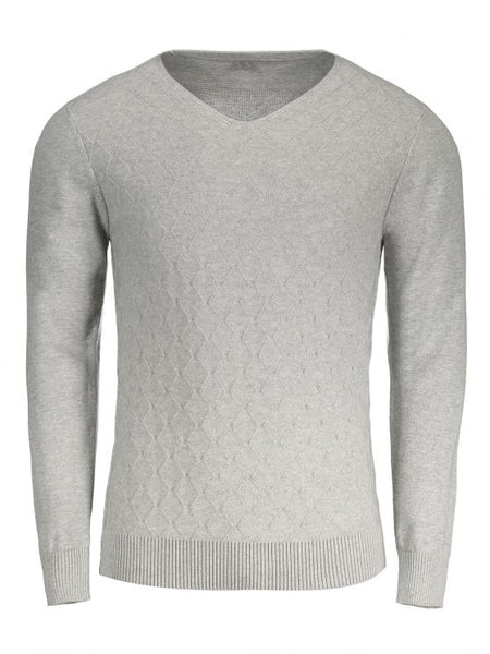 Trendy Rhombus V Neck Sweater