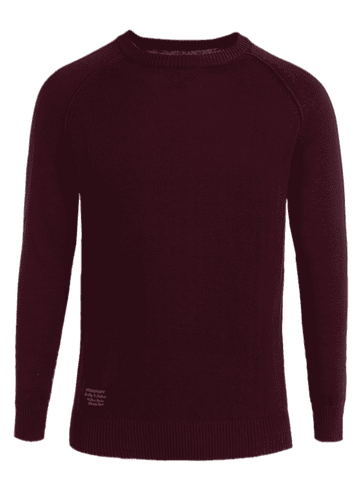 Fashion Cotton Applique Crew Neck Sweater