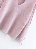Fashion Lace Up Chunky Choker Sweater