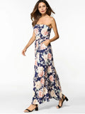 Trendy Floral Maxi Bandeau Dress