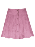Gorgeous Snap Button High Waist A Line Skirt
