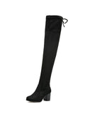 Trendy Suede Pointed Toe Over The Knee Boots