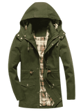Fashion Drawstring Hooded Field Jacket