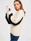 Fashion Ruffles Back Half Zip Sweater