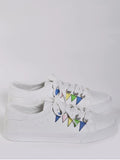 Trendy Stitching Geometric Multicolor Sneakers