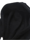 Trendy Hooded Side Button Slit Drawstring Hoodie