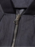 Fun Stand Collar Zip Pocket Bomber Jacket