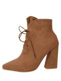 Fashion Pointed Toe Lace Up Ankle Boots