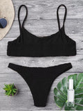 Fashion Smocked Bikini Top and Bottoms