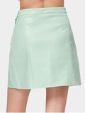 Cute Side Zip Faux Leather Mini Skirt