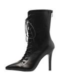 Trendy Pointed Toe Stiletto Criss Cross Boots