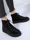 Gorgeous Tie Up Faux Suede Ankle Boots
