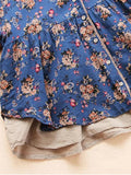 Pretty Plunging Neck Button Up Tiny Floral Blouse