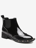 Pretty Rivet Wingtip Ankle Boots