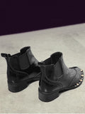 Pretty Rivet Wingtip Ankle Boots