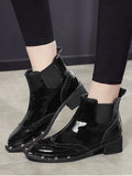 Pretty Rivet Wingtip Ankle Boots