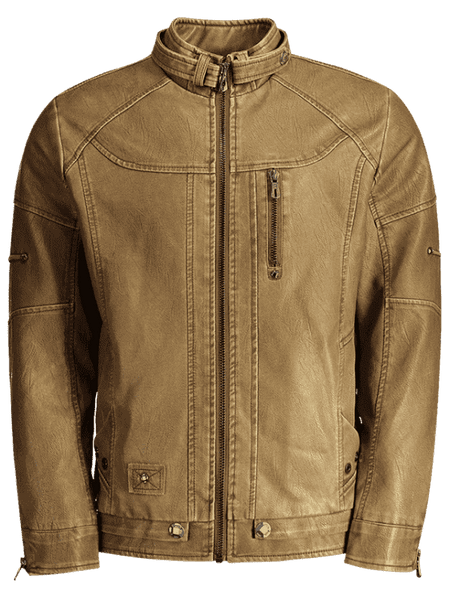 Gorgeous Faux Leather Mens Biker Jacket