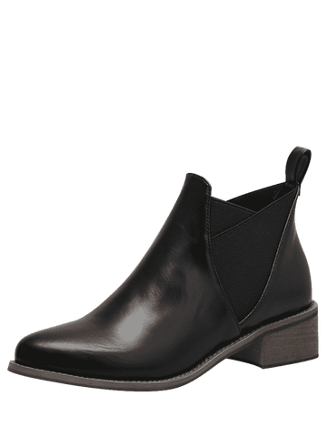 Cute PU Leather Elastic Band Ankle Boots