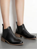 Cute PU Leather Elastic Band Ankle Boots