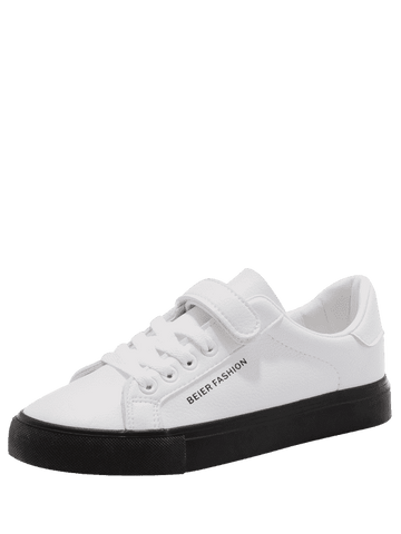 Fashion Letter Contrasting Color Skate Shoes