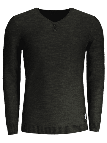 Trendy V Neck Heathered Sweater