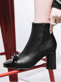 Stunning Bowknot Chunky Heel Ankle Boots