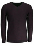 Trendy V Neck Heathered Sweater