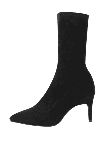 Trendy Pointed Toe Stiletto Mid Calf Boots