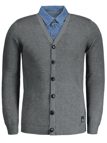 Trendy Button Up Mens Cardigan