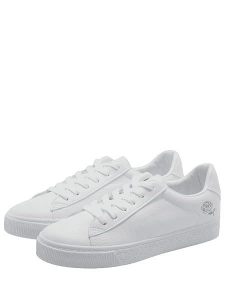 Cheap Stitching Floral Skate Shoes