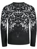 Trendy Patterned Crew Neck Sweater