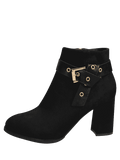 Trendy Buckle Strap Side Zipper Ankle Boots 