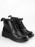 Fashion Lace Up Faux Leather Boots