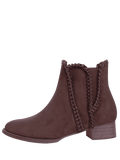 Trendy Low Heel Whipstitch Ankle Boots
