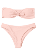 Trendy Knot Bandeau Bikini Set