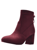 Pretty Block Heel Pointed Toe Ankle Boots