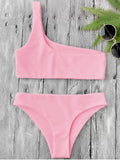 Fashion One Shoulder Bikini Set